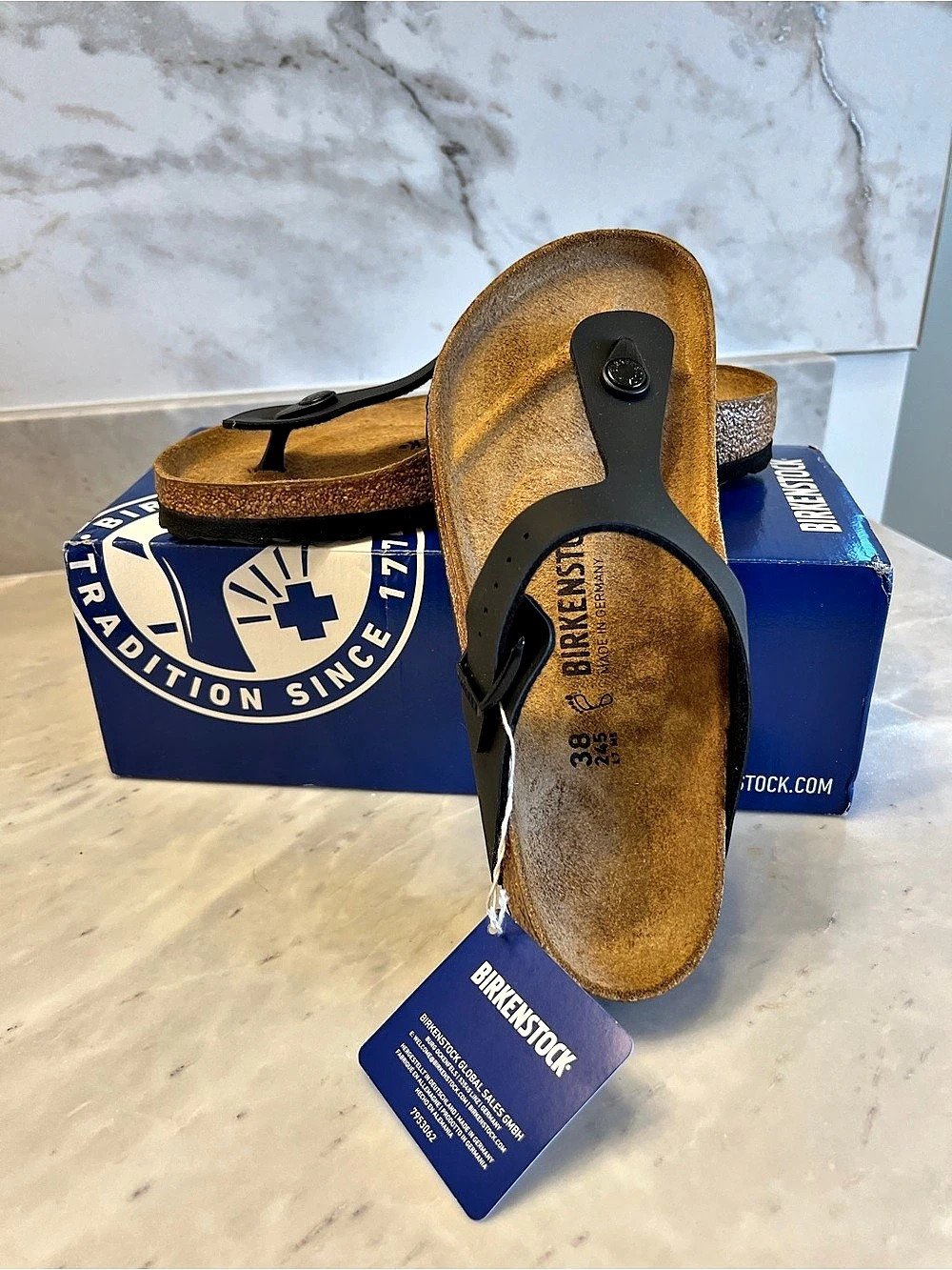 Birkenstock Arizona Sandals Black & Brown US 7 - EU 38 NWT